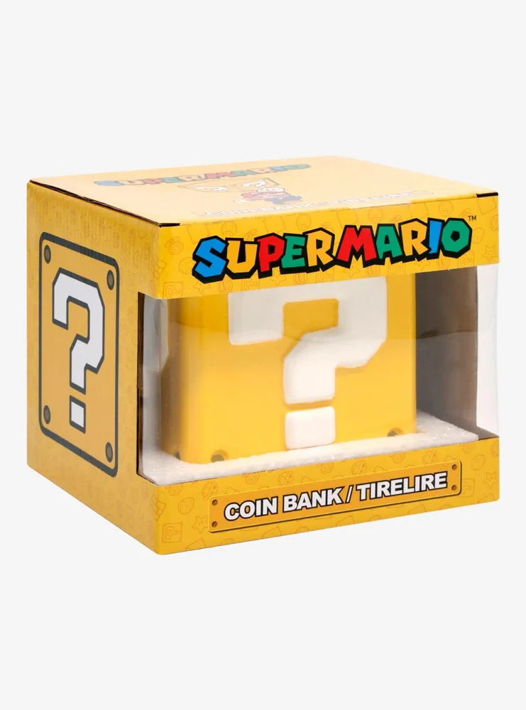 Hot Topic Super Mario Question Block Coin Bank