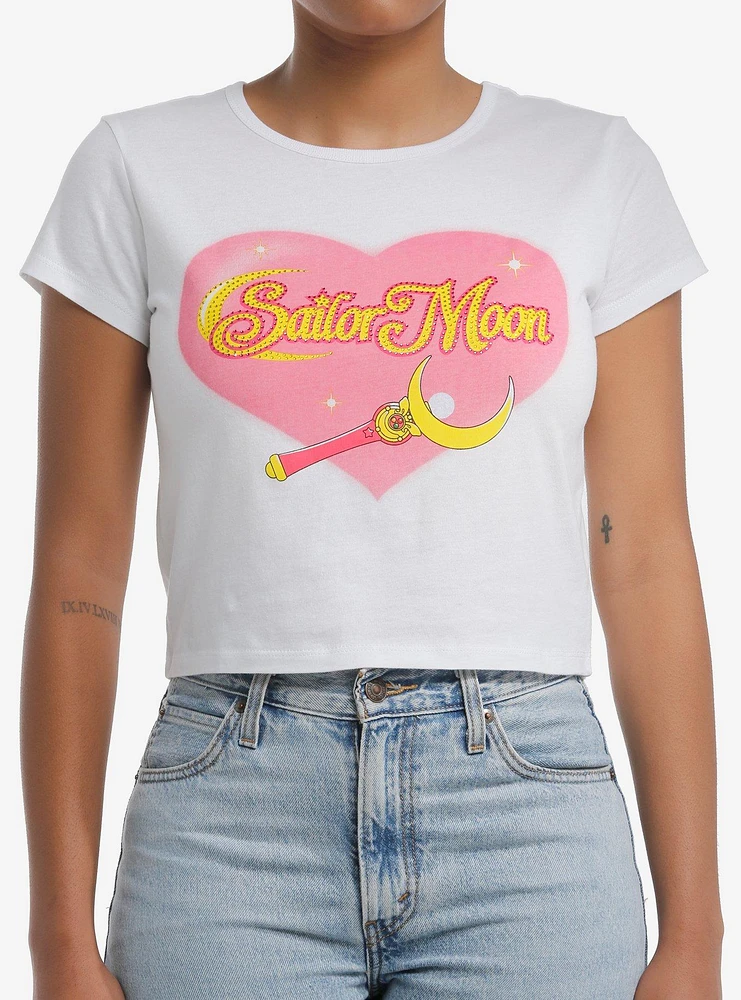 Sailor Moon Rhinestone Logo Girls Baby T-Shirt