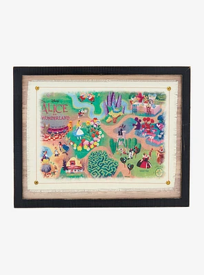 Disney Alice In Wonderland Map Framed Wall Art