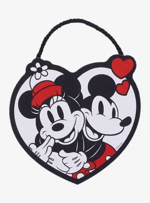Disney Mickey Mouse & Minnie Mouse Heart Hanging Wall Art