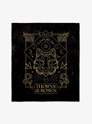 A Court Of Thorns & Roses Title Throw Blanket