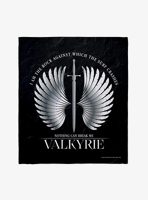 A Court Of Silver Flames Valkyrie Wings Throw Blanket