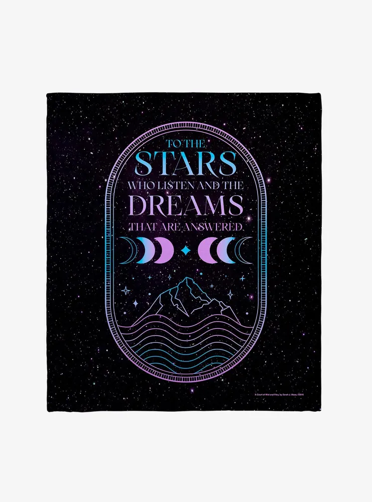 A Court Of Mist & Fury Stars And Dreams Throw Blanket