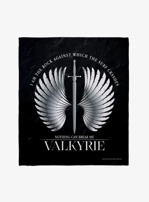 A Court Of Silver Flames Valkyrie Wings Throw Blanket