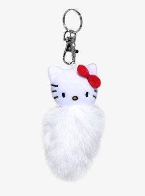 Hello Kitty Fluffy Tail Key Chain