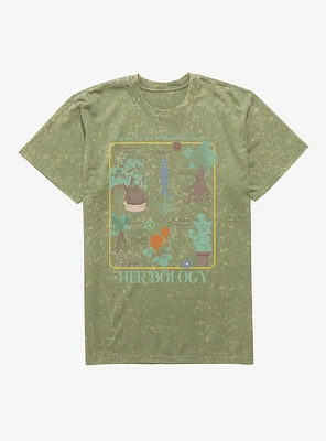 Harry Potter Herbology Textbook Mineral Wash T-Shirt