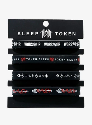 Sleep Token Icons Rubber Bracelet Set