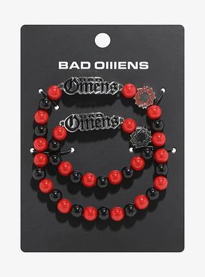 Bad Omens Logo Beaded Best Friend Bracelet Set