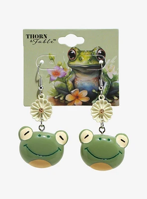 Thorn & Fable Frog Daisy Earrings