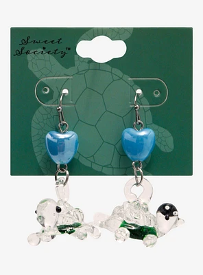 Sweet Society Glass Turtle Earrings