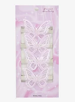 Sweet Society Pink Mesh Butterfly Hair Clip Set