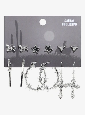 Social Collision Goth Cowboy Earring Set