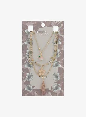 Thorn & Fable Sakura Crystal Necklace Set