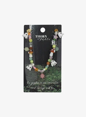 Thorn & Fable Ghost Flower Colorful Beaded Necklace