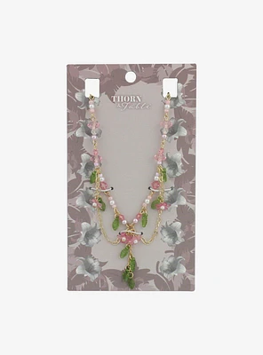Thorn & Fable Sakura Falling Leaves Necklace
