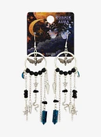 Cosmic Aura Death Moth Creature Dangle Earrings