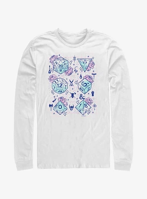 Dungeons & Dragons Floral Dice Long-Sleeve T-Shirt