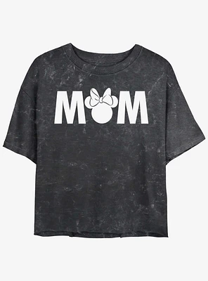 Disney Minnie Mouse Mom Girls Mineral Wash Crop T-Shirt