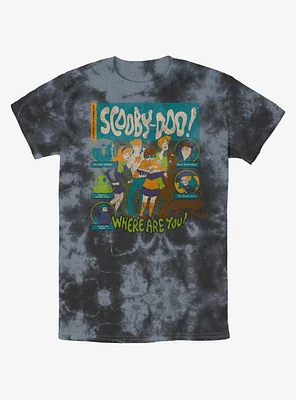Scooby Doo Mystery Poster Tie-Dye T-Shirt