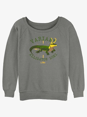 Marvel Loki Variant Alligator Girls Slouchy Sweatshirt