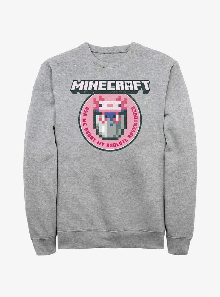 Minecraft Axolotl Adventures Sweatshirt