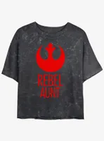 Star Wars Rebel Aunt Womens Mineral Wash Crop T-Shirt