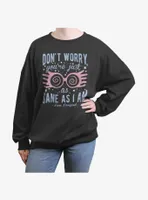 Harry Potter Just As Sane Luna Womens Oversized Sweatshirt