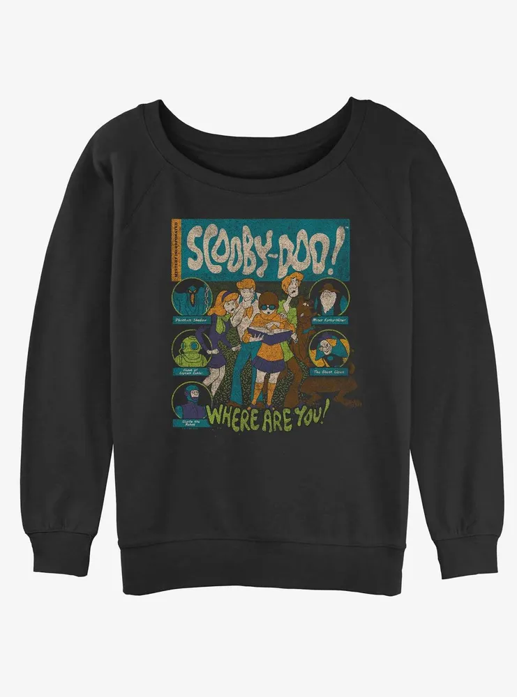 Scooby Doo Mystery Poster Womens Slouchy Sweatshirt