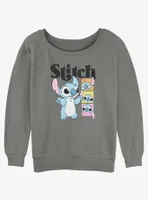 Disney Lilo & Stitch Poses Womens Slouchy Sweatshirt