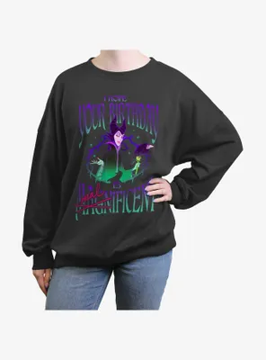 Disney Villains Hope Your Birthday Is Maleficent Womens Oversized Sweatshirt