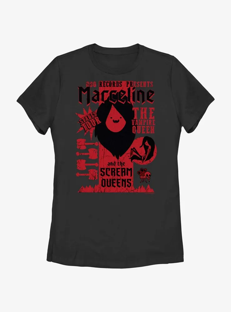 Adventure Time Marceline Scream Queens Stakes Tour Womens T-Shirt