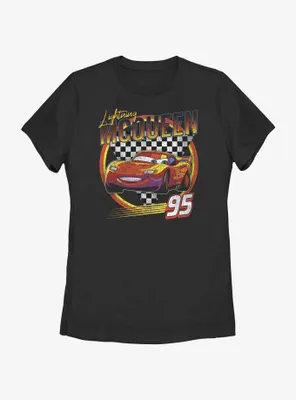 Disney Pixar Cars Lightning McQueen Vintage Womens T-Shirt