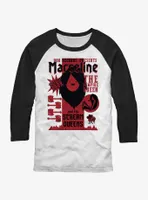 Adventure Time Marceline Scream Queens Stakes Tour Raglan T-Shirt