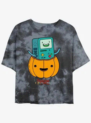 Adventure Time BMO Lantern Womens Tie-Dye Crop T-Shirt