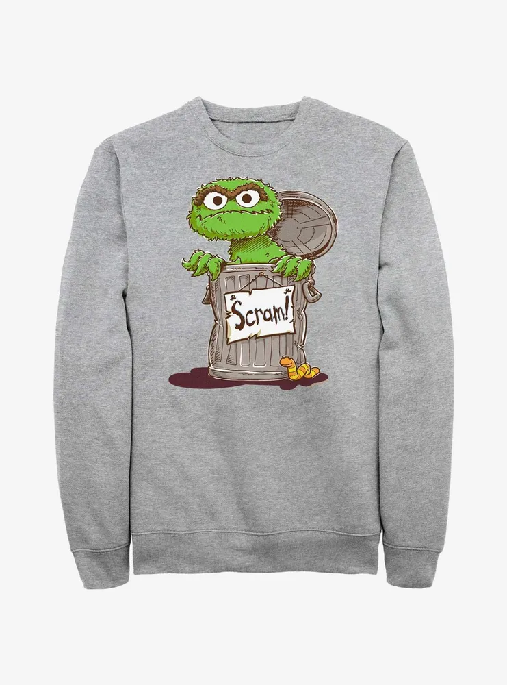 Sesame Street Oscar Scram Sign Sweatshirt