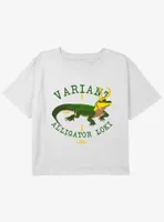 Marvel Loki Variant Alligator Youth Girls Boxy Crop T-Shirt