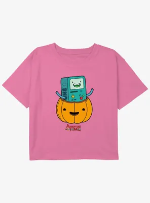 Adventure Time BMO Lantern Youth Girls Boxy Crop T-Shirt