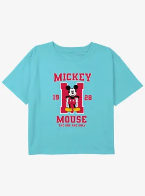 Disney Mickey Mouse The One And Only Youth Girls Boxy Crop T-Shirt