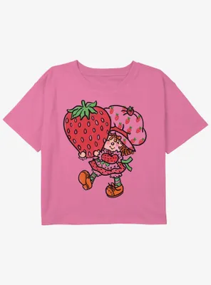 Strawberry Shortcake Big Youth Girls Boxy Crop T-Shirt