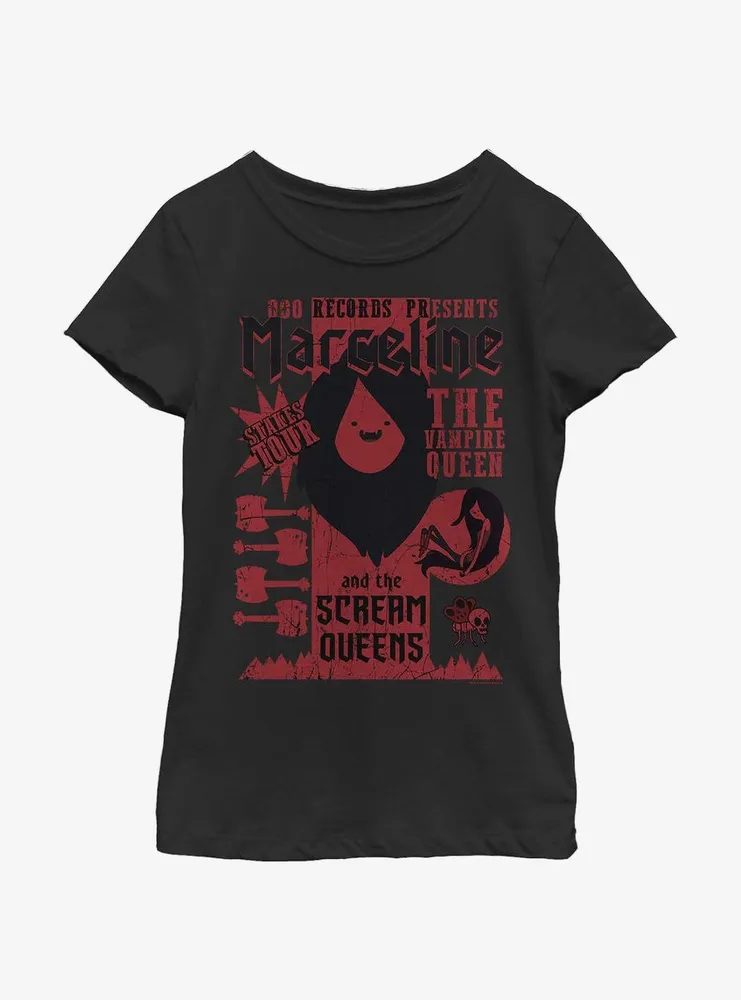 Adventure Time Marceline Scream Queens Stakes Tour Youth Girls T-Shirt