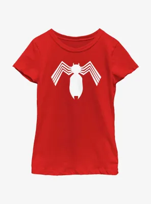 Marvel Spider-Man Symbiote Logo Youth Girls T-Shirt