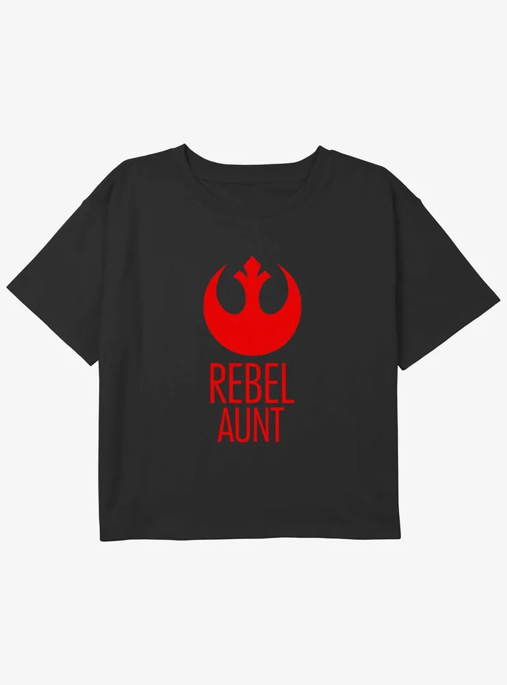 Star Wars Rebel Aunt Youth Girls Boxy Crop T-Shirt