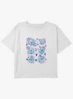 Dungeons & Dragons Floral Dice Youth Girls Boxy Crop T-Shirt