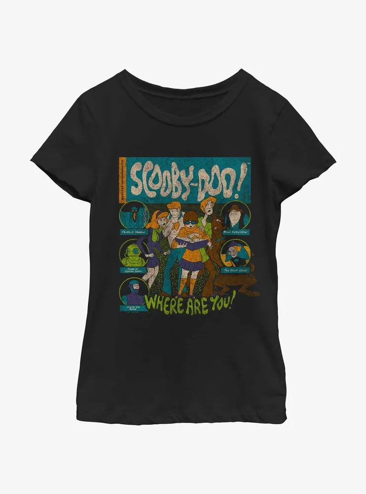 Scooby Doo Mystery Poster Youth Girls T-Shirt