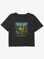 Scooby Doo Mystery Poster Youth Girls Boxy Crop T-Shirt