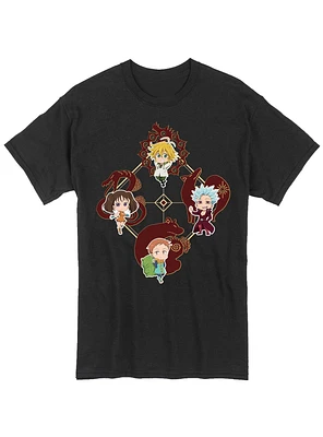 Seven Deadly Sins Chibi Characters T-Shirt