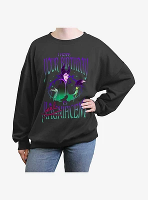 Disney Villains Hope Your Birthday Is Maleficent Girls Oversized Sweatshirt