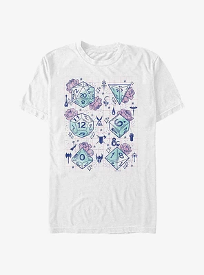 Dungeons & Dragons Floral Dice T-Shirt