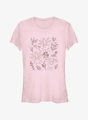 Pokemon Oddish Forest Flowers Girls T-Shirt