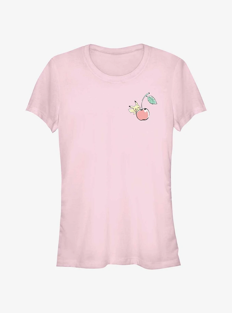 Pokemon Chibi Pikachu Cherry Girls T-Shirt